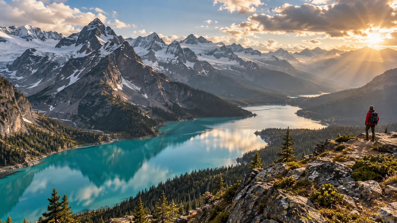Landscape content on the main virtual display
