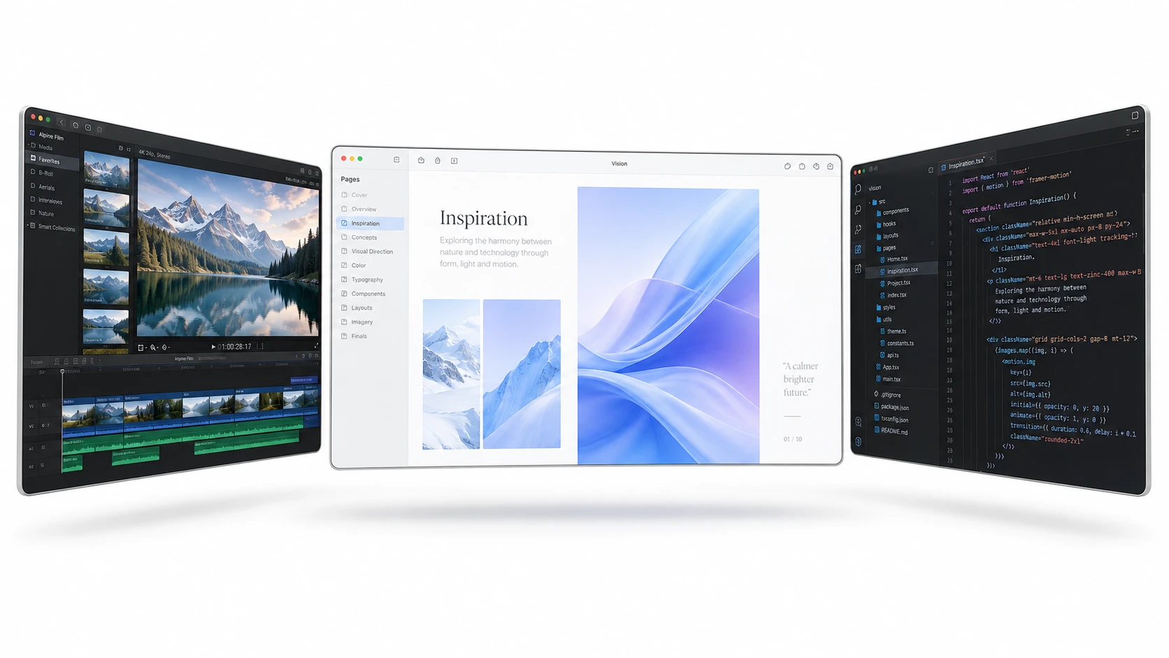 A spatial Mac workspace
